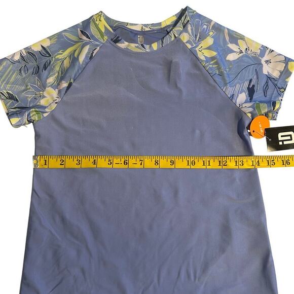NWT Ideology Short Sleeve Rash Guard Top UPF 50+ Girls Large - Picture 4 of 8